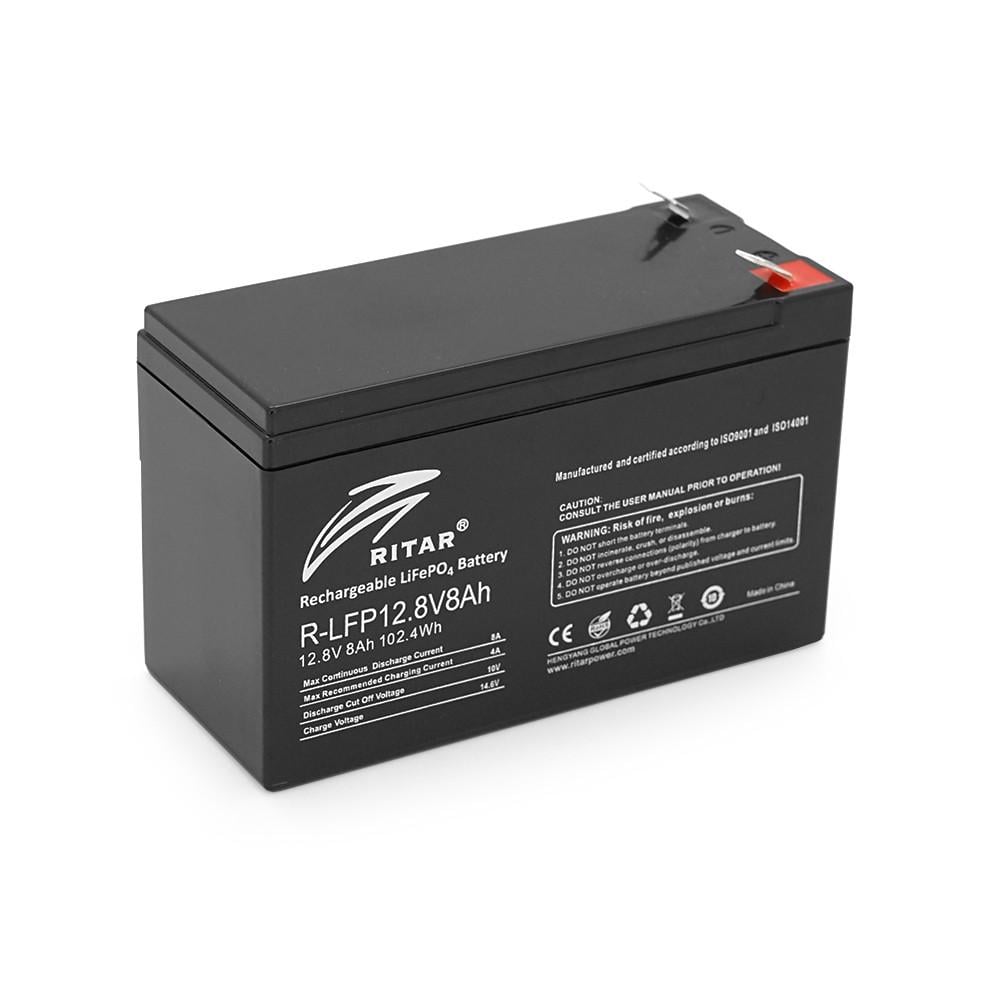 Батарея акумуляторна Ritar LiFePO4 12,8V 8Ah BMS4A 4S