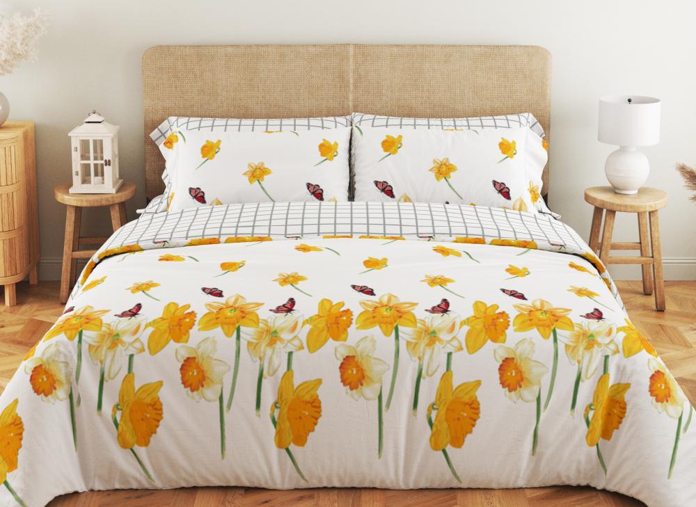 Комплект постільної білизни ТЕП Soft Dreams Нарцис двоспальний 175x210 см наволочки 2x70х70 см (17923)