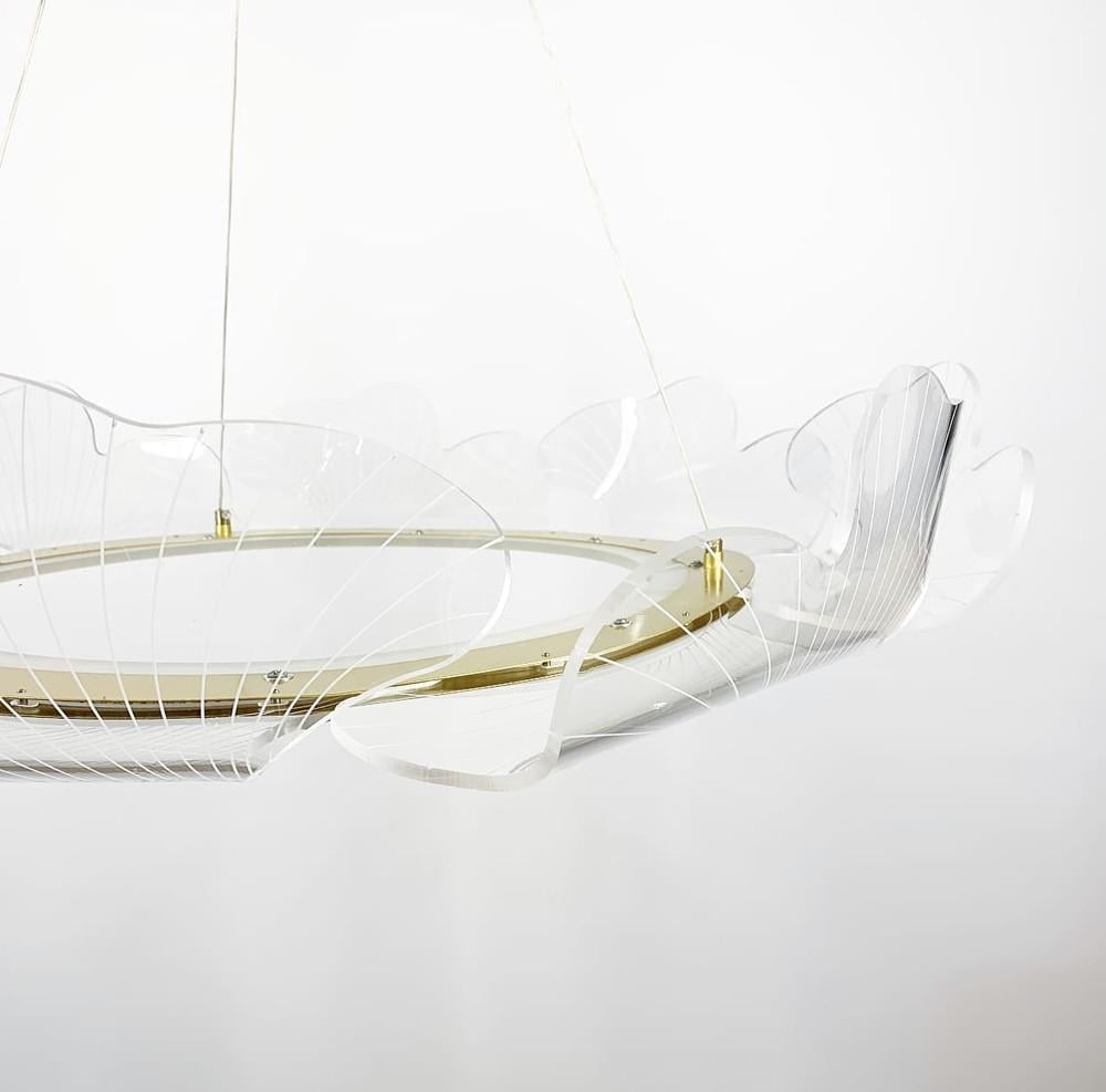 Люстра підвісна INTENS у формі кільця з прозорими пелюстками з акрилу 60 см (DE 1) - фото 8