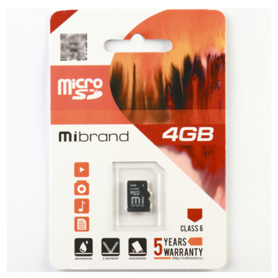 Карта памяти Mibrand microSDHC 4 GB Class 6 (MICDC6/4 GB)