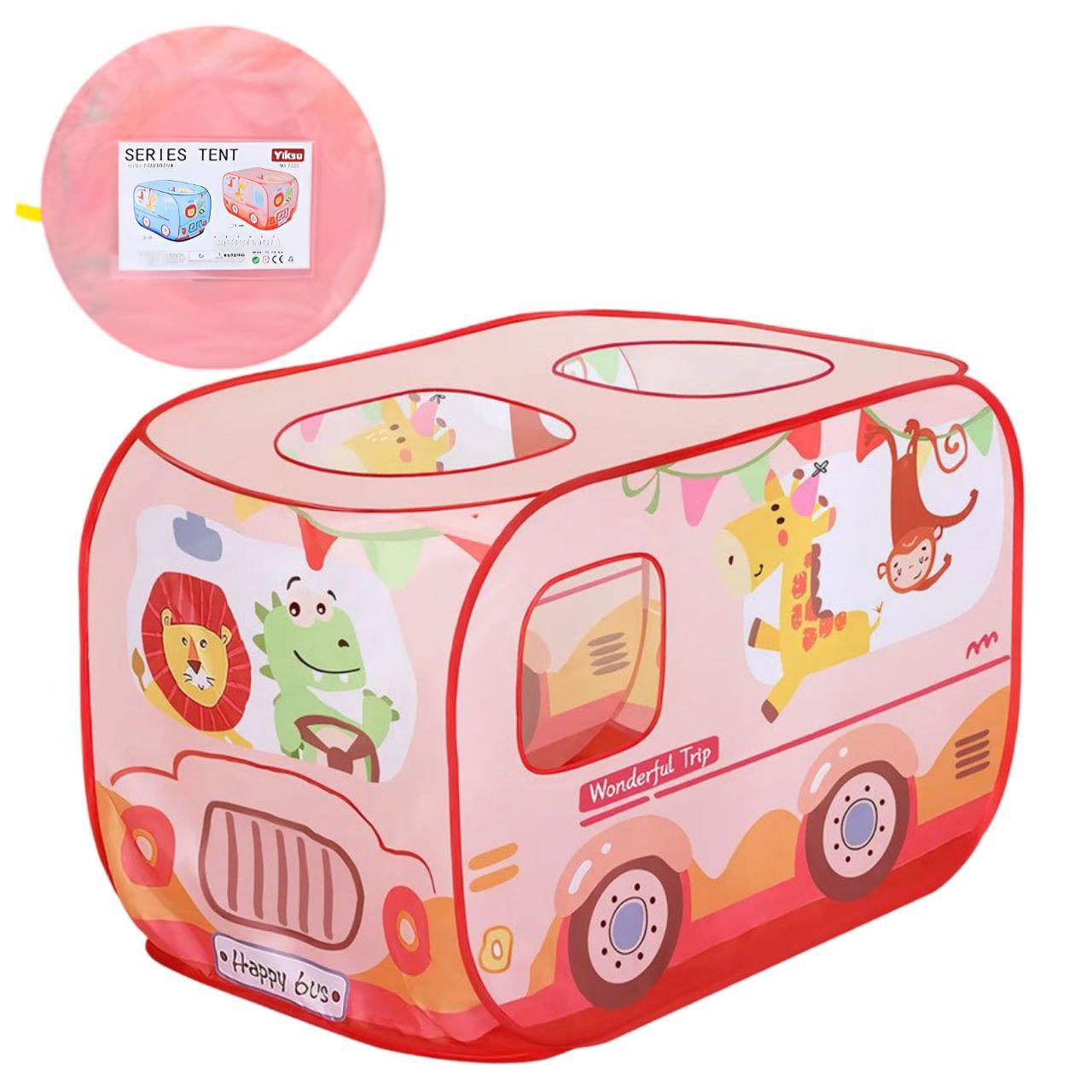 Дитячий намет MR 1260-1 з дизайном сафарі автобус із тваринами 110x70x70 см (25686458)