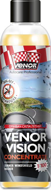 Омыватель стекла летний для транспортных средств Venor Vision Concentrate 250 мл (00000014527) - фото 2 Омыватель стекла летний для транспортных средств Venor Vision Concentrate 250 мл (00000014527) - фото 2