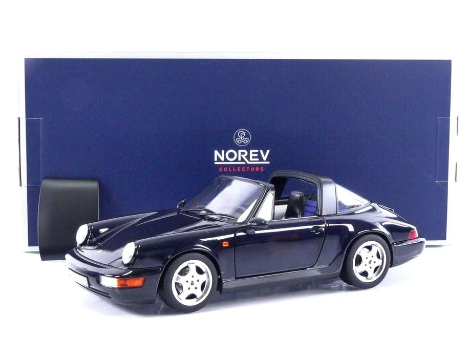 Модель автомобіля Norev 1:18 Porsche 911 964 Carrera 4 Targa 1991 Blue Metallic (187340) - фото 7