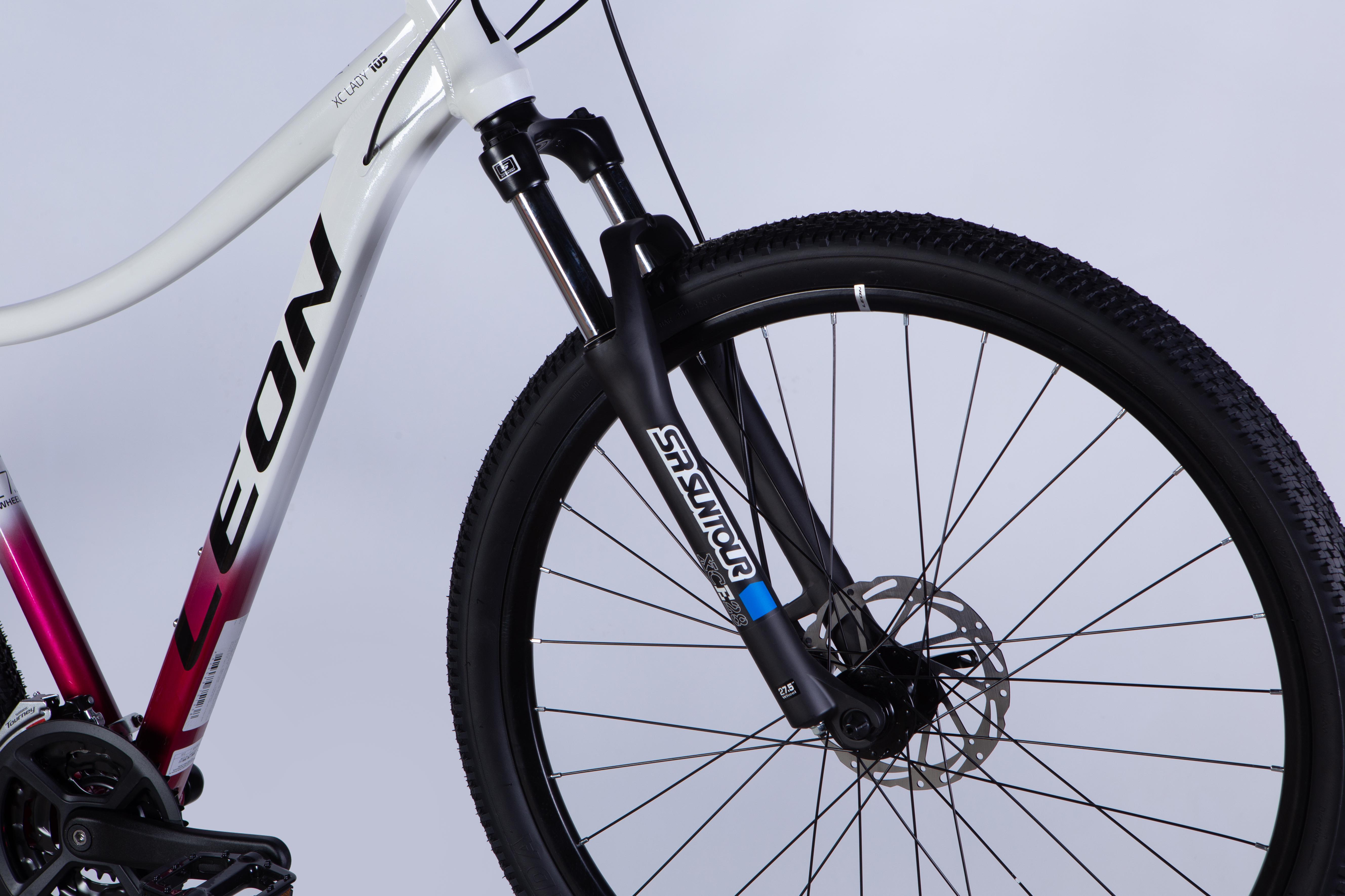 Велосипед Leon 2025 XC LADY 105 DD CS AL 27,5" рама 18" Белый с малиновым (OPS-LN-27,5-004) - фото 6 Велосипед Leon 2025 XC LADY 105 DD CS AL 27,5" рама 18" Белый с малиновым (OPS-LN-27,5-004) - фото 6
