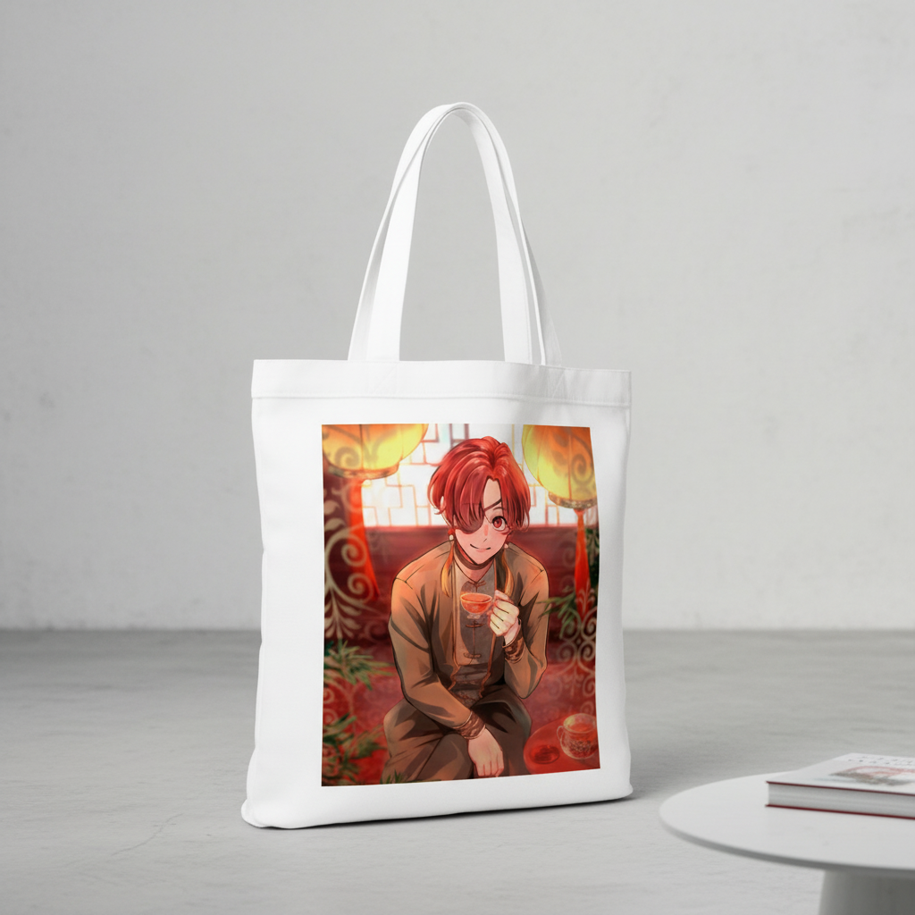 Сумка-шопер Wind Breaker Хаято Суо з льону Білий (25096)