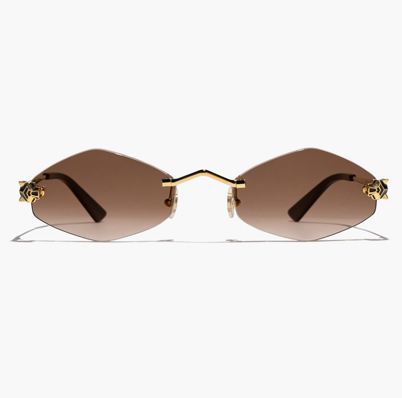 Солнцезащитные очки Panthere de Cartier sunglasses ESW00668 Brown (sgl05)