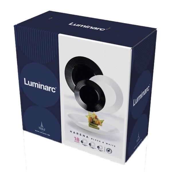 Сервіз столовий Luminarc Harena 18 пр. Black/White (N1518) - фото 5 Сервіз столовий Luminarc Harena 18 пр. Black/White (N1518) - фото 5