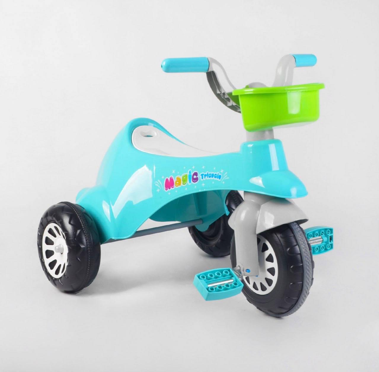 Велосипед трехколесный Pilsan 07-180 прочный 3+ года Бирюзово-белый (28915247)