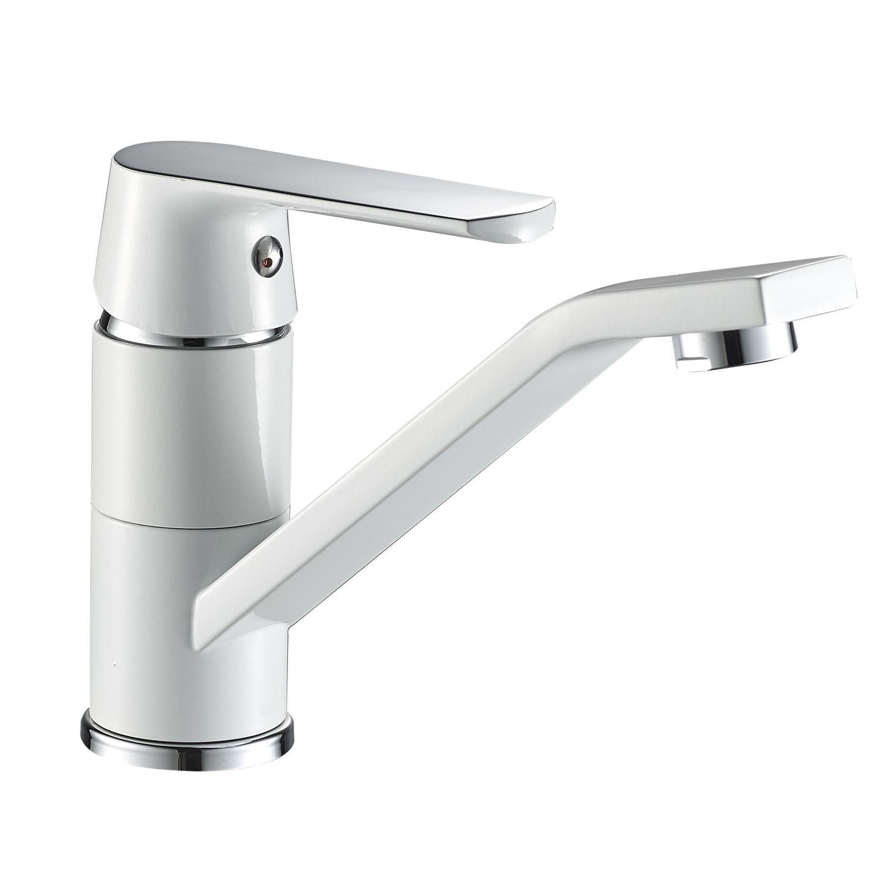 Смеситель для умывальника Globus Lux Laguna GLA-0203MQ-7-White (0074)