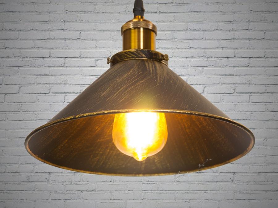 Светильник-подвес в стиле Лофт Черный/Золотой (6855-260-BK-G)