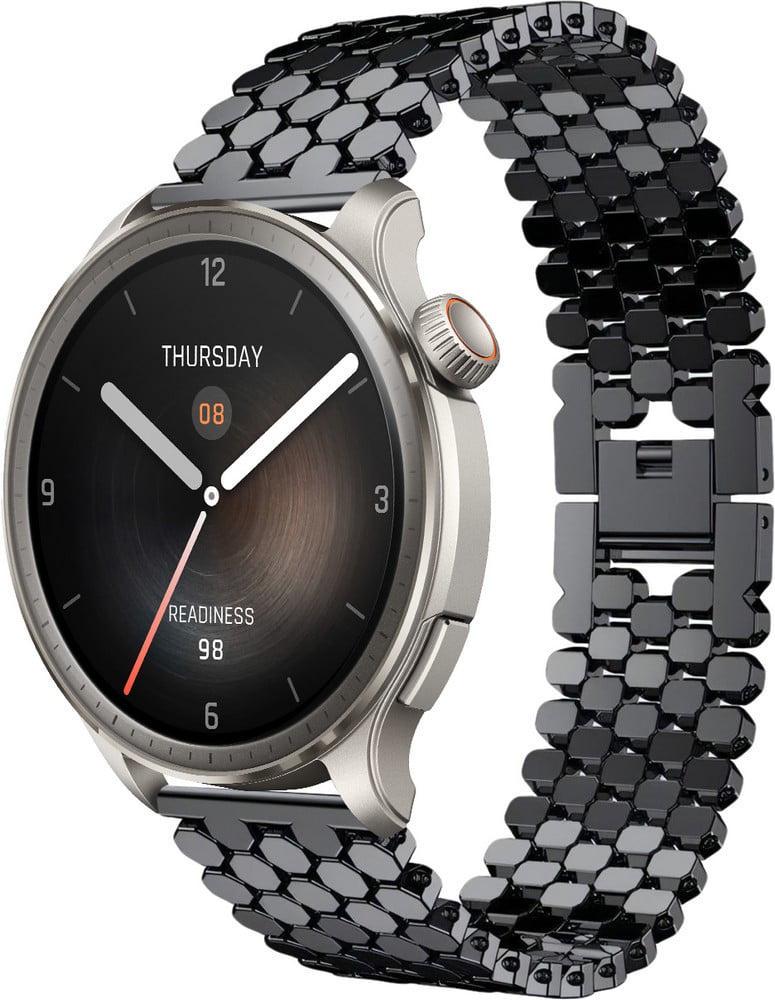 Браслет металлический Scaly для Amazfit Balance Black (37226-2B)