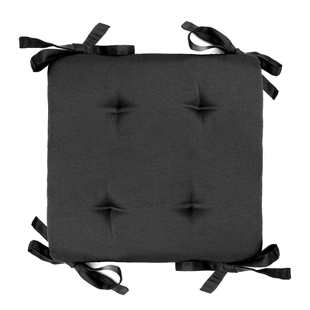 Подушка для стула/кресла/табурета 40х40х2 см Черный (1800112307)