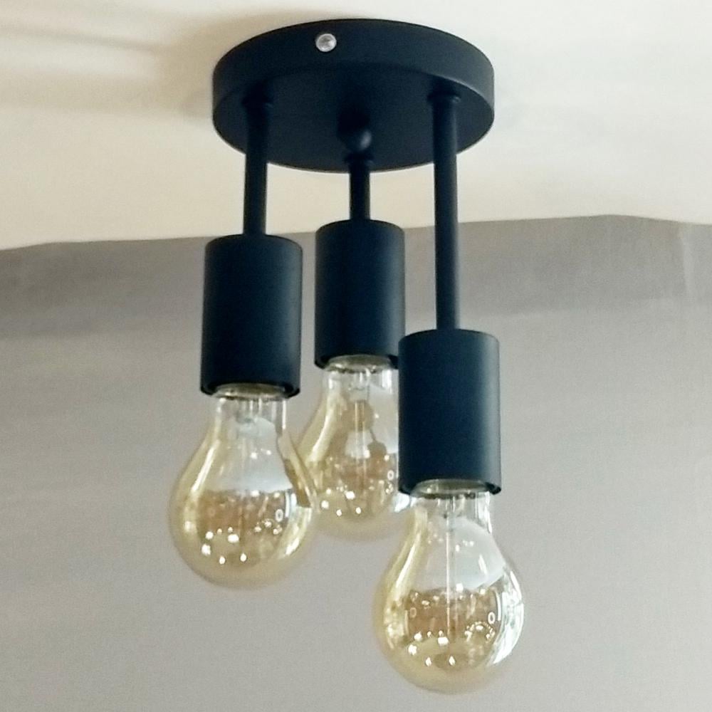 Стельовий світильник в стилі лофт TR-3 Чорний - фото 3 Стельовий світильник в стилі лофт TR-3 Чорний - фото 3