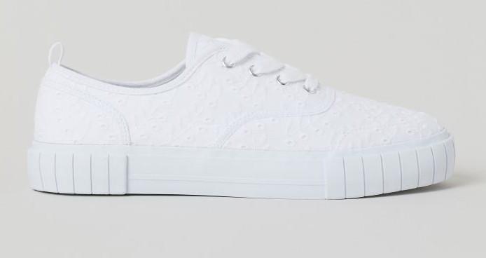 Кеды женские H&M вышитые р. 38 24,5 см Белый (1606536592) - фото 2 Кеды женские H&M вышитые р. 38 24,5 см Белый (1606536592) - фото 2