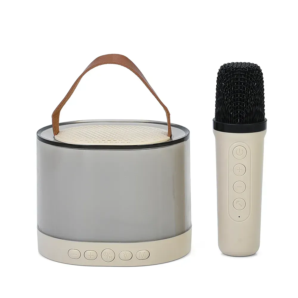 Колонка портативна Bluetooth K52 зі світлодіодною підсвіткою Бежевий (2833462015)