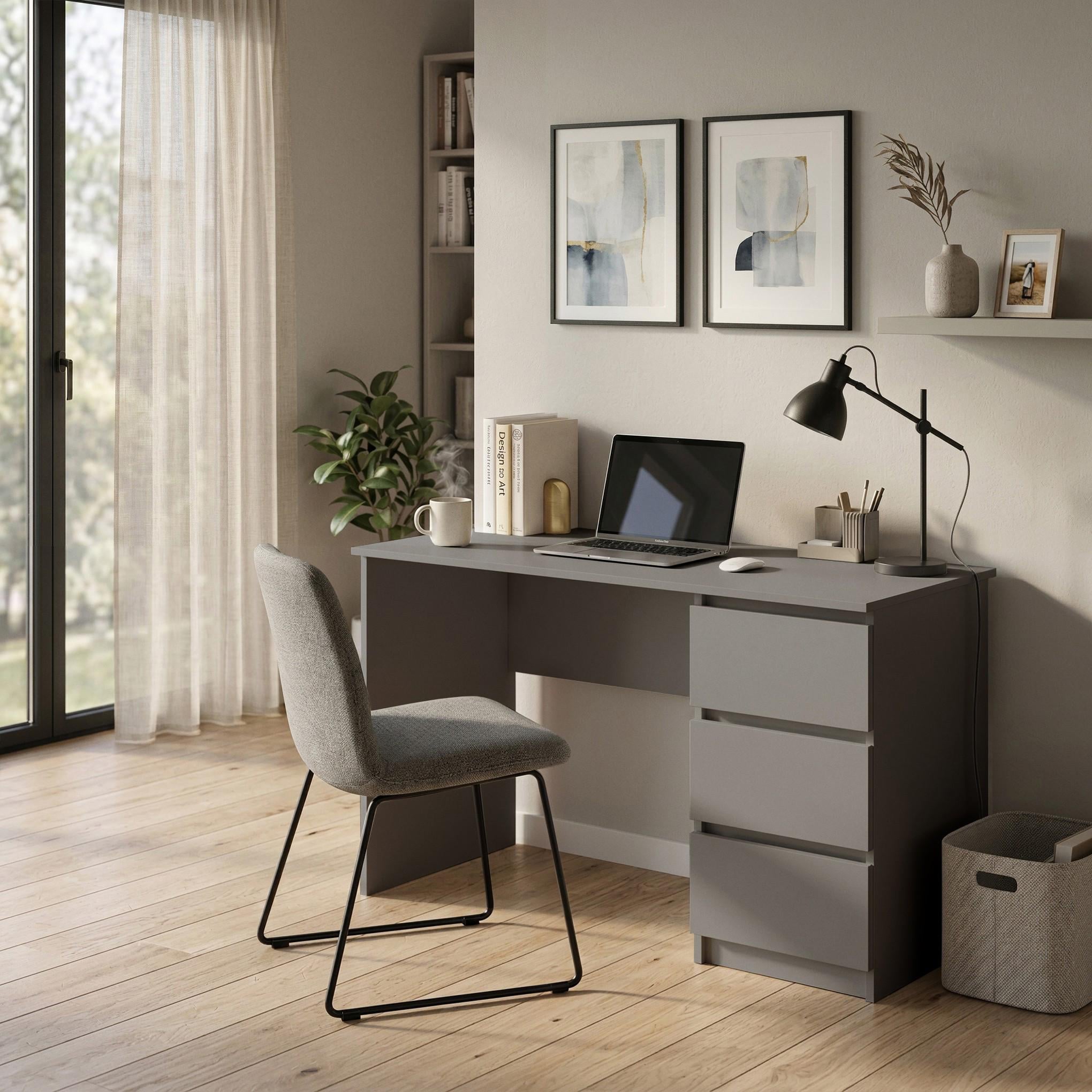 Стіл письмовий на 3 шухляди Line SL-2 1200х600х750 мм Сірий Стіл письмовий на 3 шухляди Line SL-2 1200х600х750 мм Сірий
