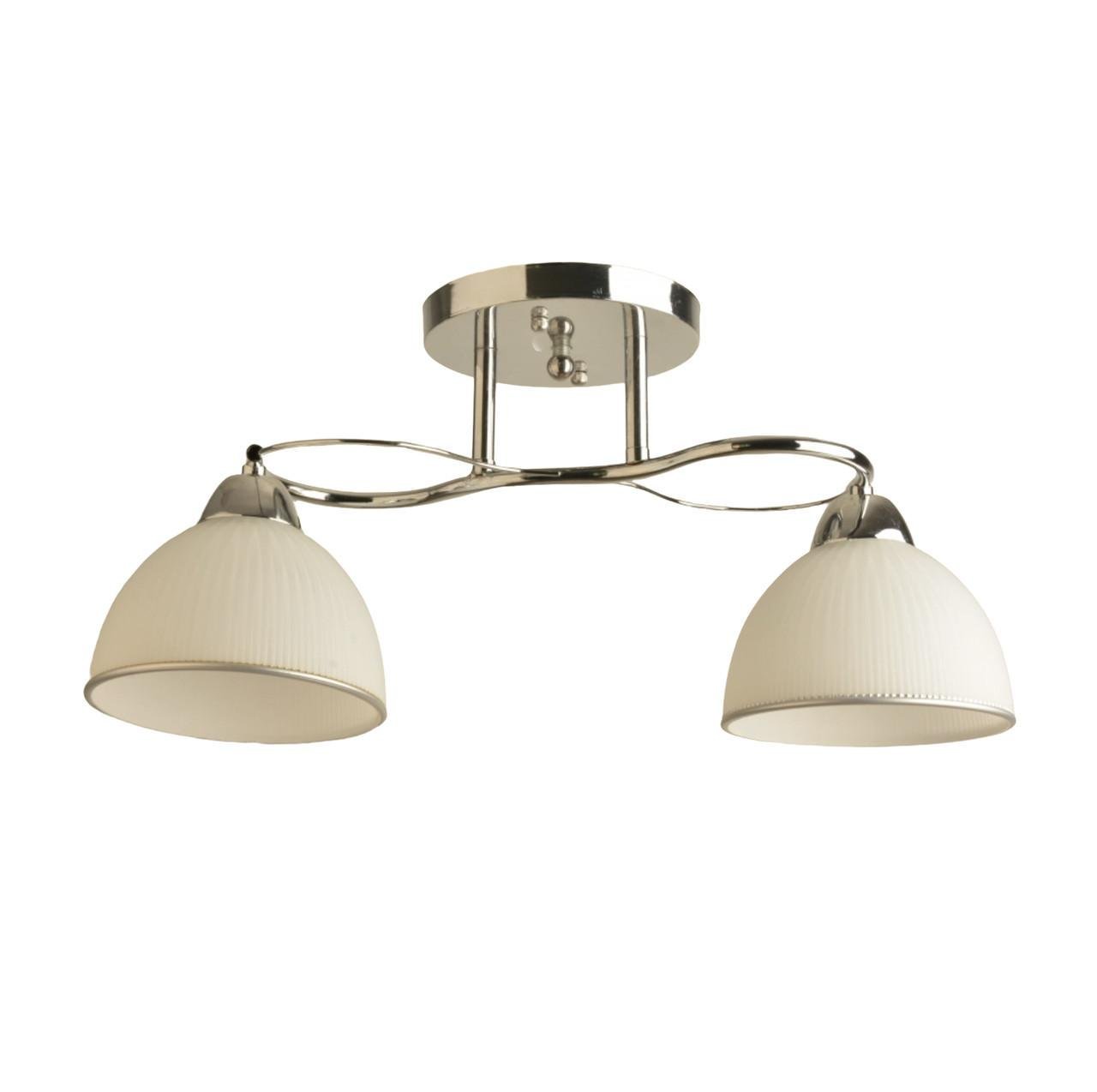 Люстра потолочная хромированная Sirius Л 8119/2 на два плафона