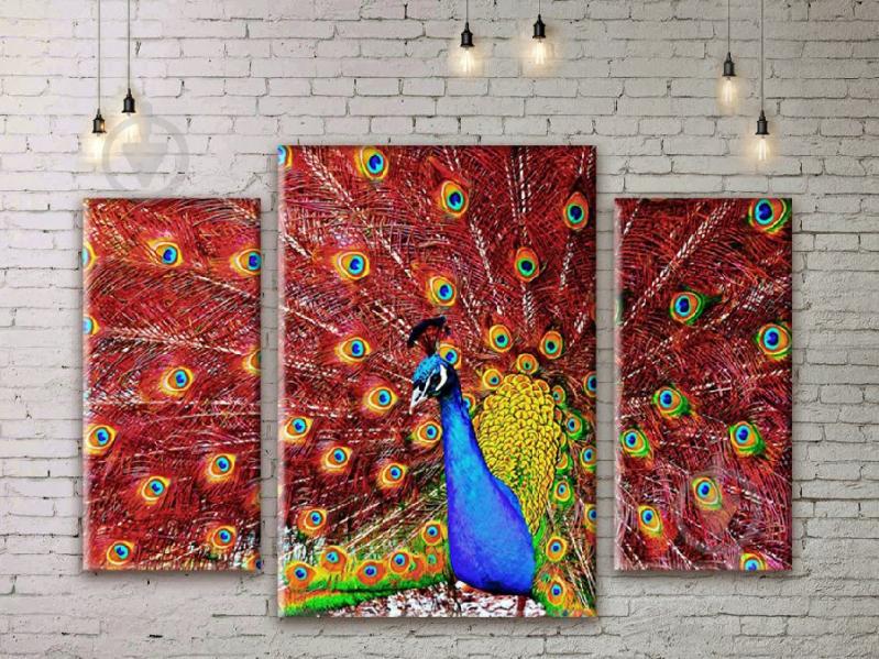 Модульная картина Павлин ADJ0148 размер 55 х 70 см