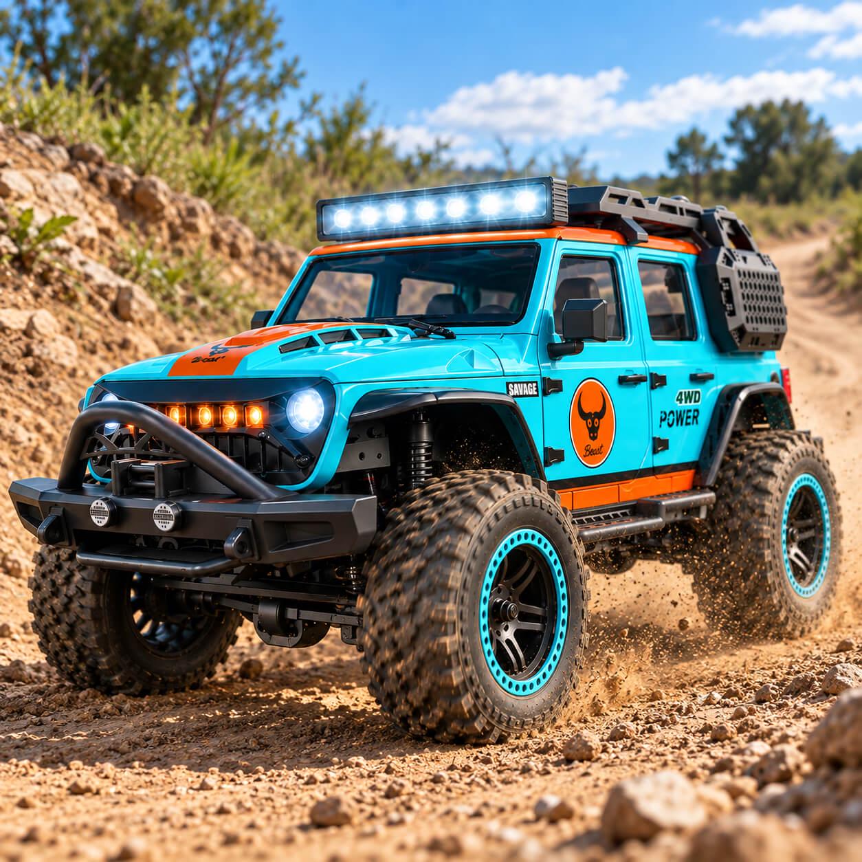 Машинка на радиоуправлении ZLL SG206 PRO 1:20, 4WD пропорциональное управление LED-подсветка до 40 км/ч до 80 м до 30 минут.