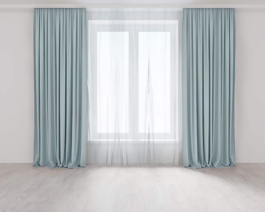 Комплект штор Lux Portiery микровелюр 250x270 см 2 шт. Пастельно-бирюзовый (AV89829)