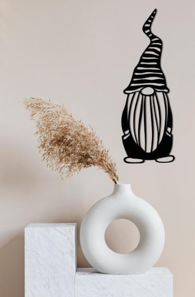 Панно деревянное Decart Гном 4 настенный декор в стиле минимализм на кухню гостиную и спальню 90х31 см