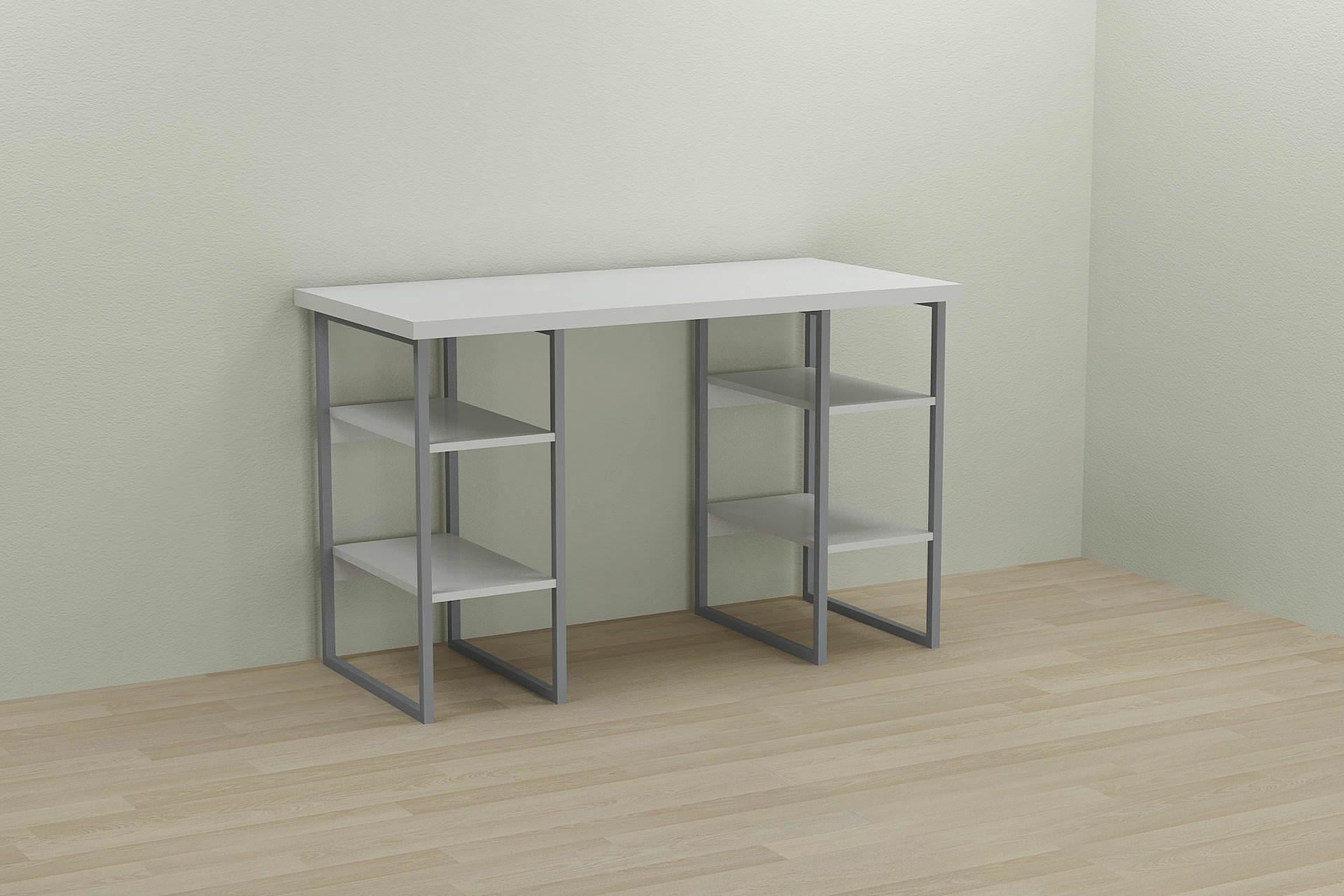 Компьютерный стол Ferrum-decor Карен ДСП 32 мм 75x140x60 см Серый/Белый (FRD-102433) Компьютерный стол Ferrum-decor Карен ДСП 32 мм 75x140x60 см Серый/Белый (FRD-102433)