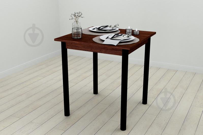 Стіл кухонний Ferrum-decor Агата 75x80x80 Чорний ДСП Венге 16мм (AGA0017)