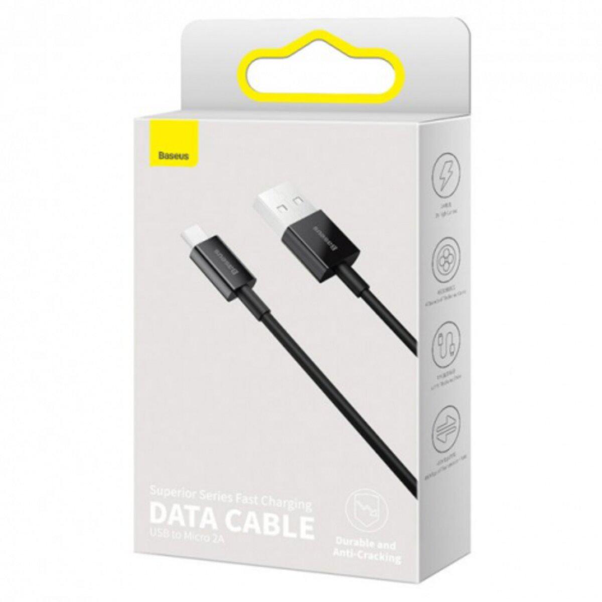 Кабель Baseus Superior Series Fast Charging Data Cable USB to Micro 2A 2 м Black