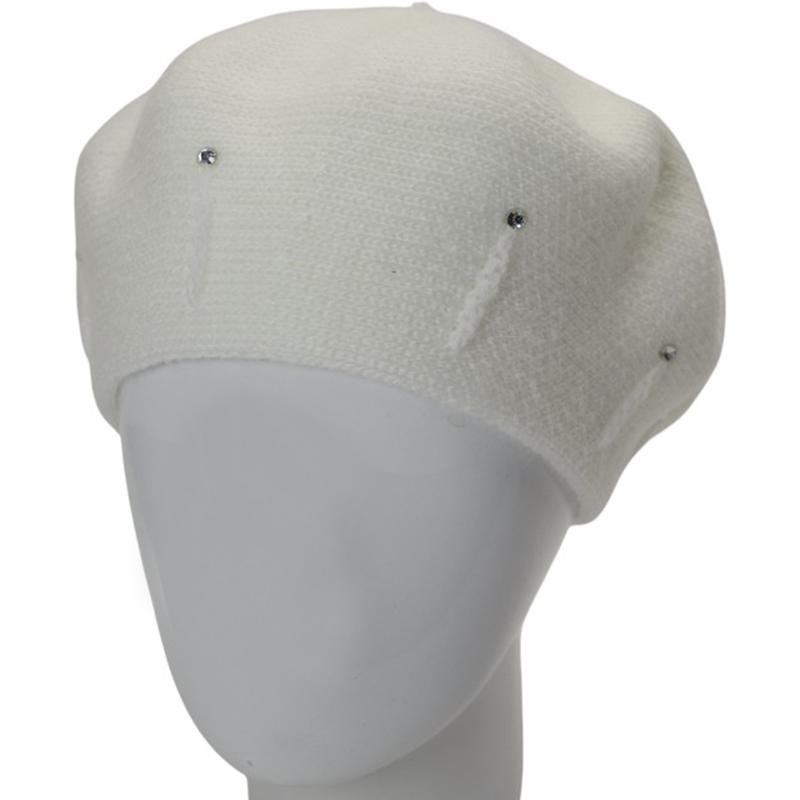 Берет женский Lirus Тина с узором и стразами one size Белый (281869) - фото 1 Берет женский Lirus Тина с узором и стразами one size Белый (281869) - фото 1