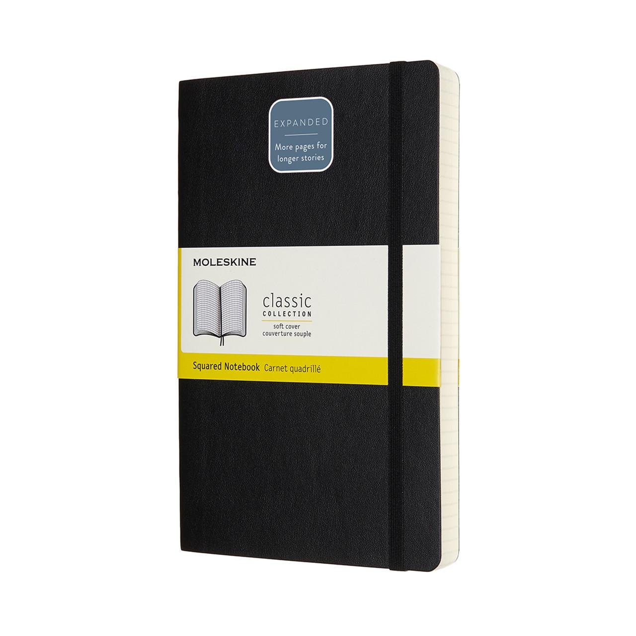 Блокнот Moleskine Classic Expanded средний 13х21 см 400 страниц в клетку черный мягкий (8058647628059)