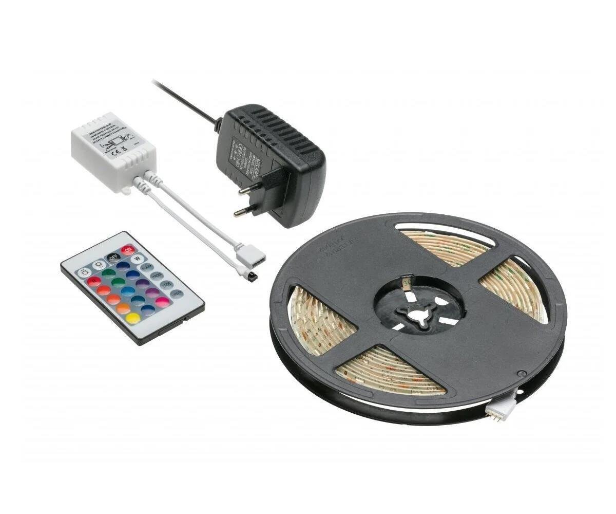 Комплект GTV LED RGB 5 м 150LED 25W/контроллер IR 24 keys/блок питания 12V 25W IP20 (27768564)