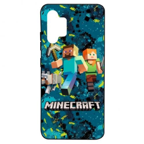Чохол для Samsung A32 4G Minecraft Steve Alex And Dog