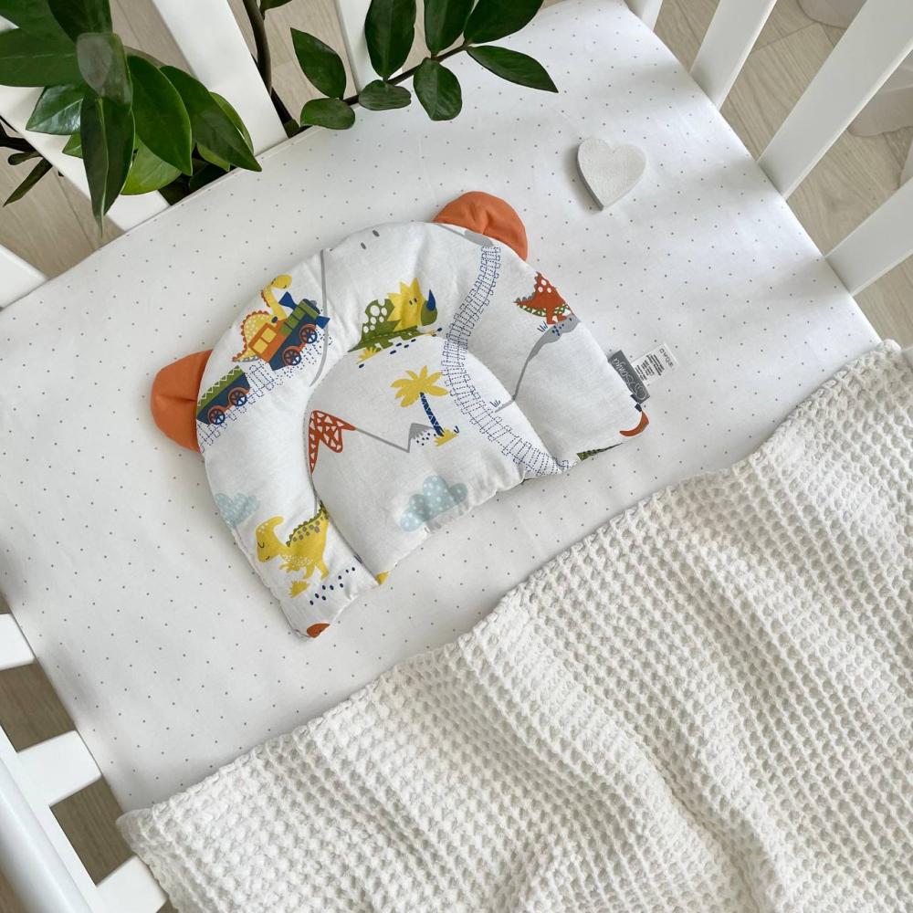 Подушка-позиционер детская Дино с ушками 28х21 см (1793) Подушка-позиционер детская Дино с ушками 28х21 см (1793)