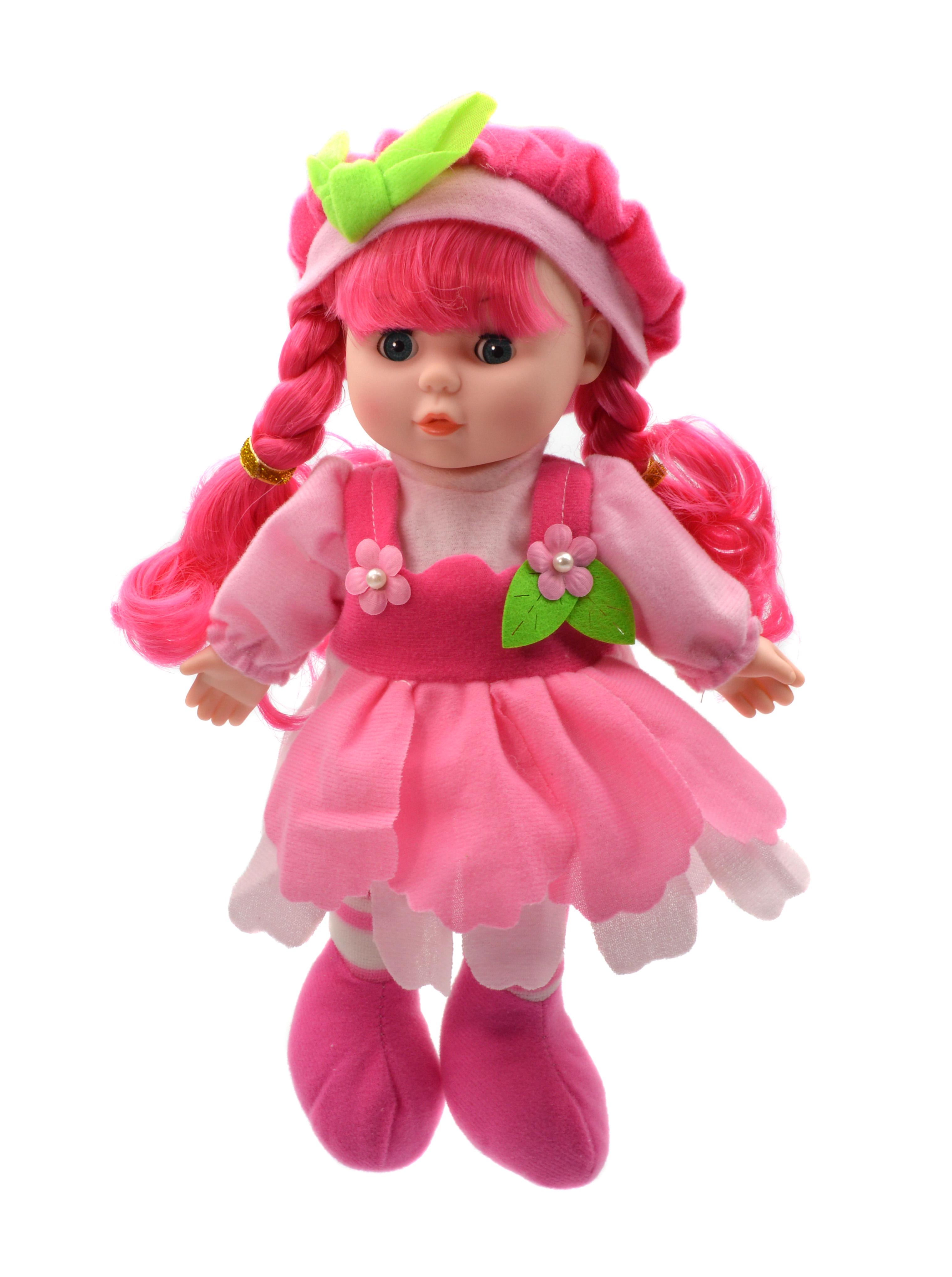 Кукла мягкая музыкальная с закрывающими глазами 28 см (LY3011-6)