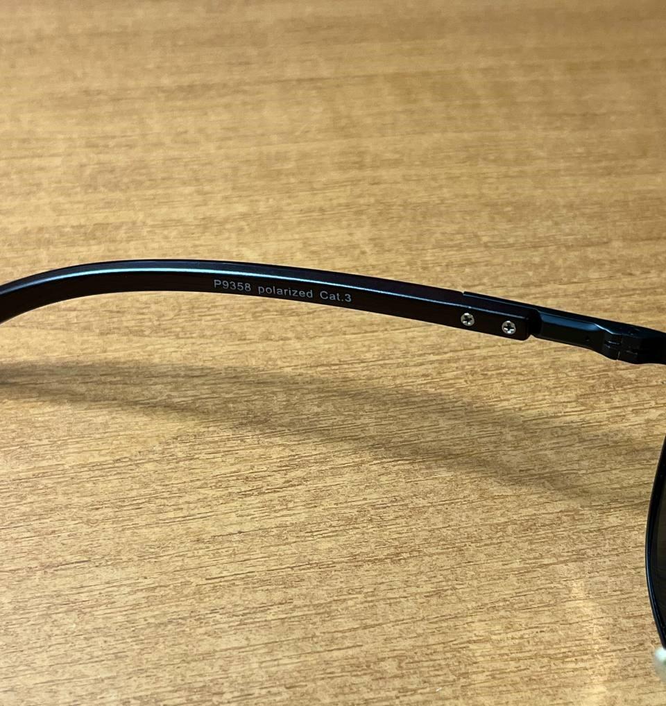 Солнцезащитные очки мужские Polaroid 2025 Aviator UV400 поляризационные антибликовые Серо-зеленый (ec1258d8) - фото 6