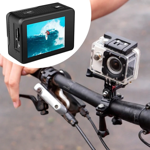 Экшн-камера спортивная Q80 с двумя дисплеями и пультом (9464) - фото 7