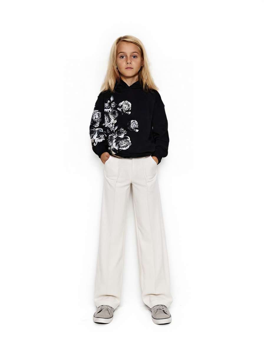 Худи для девочки 134 см Черный (SKT001044034)