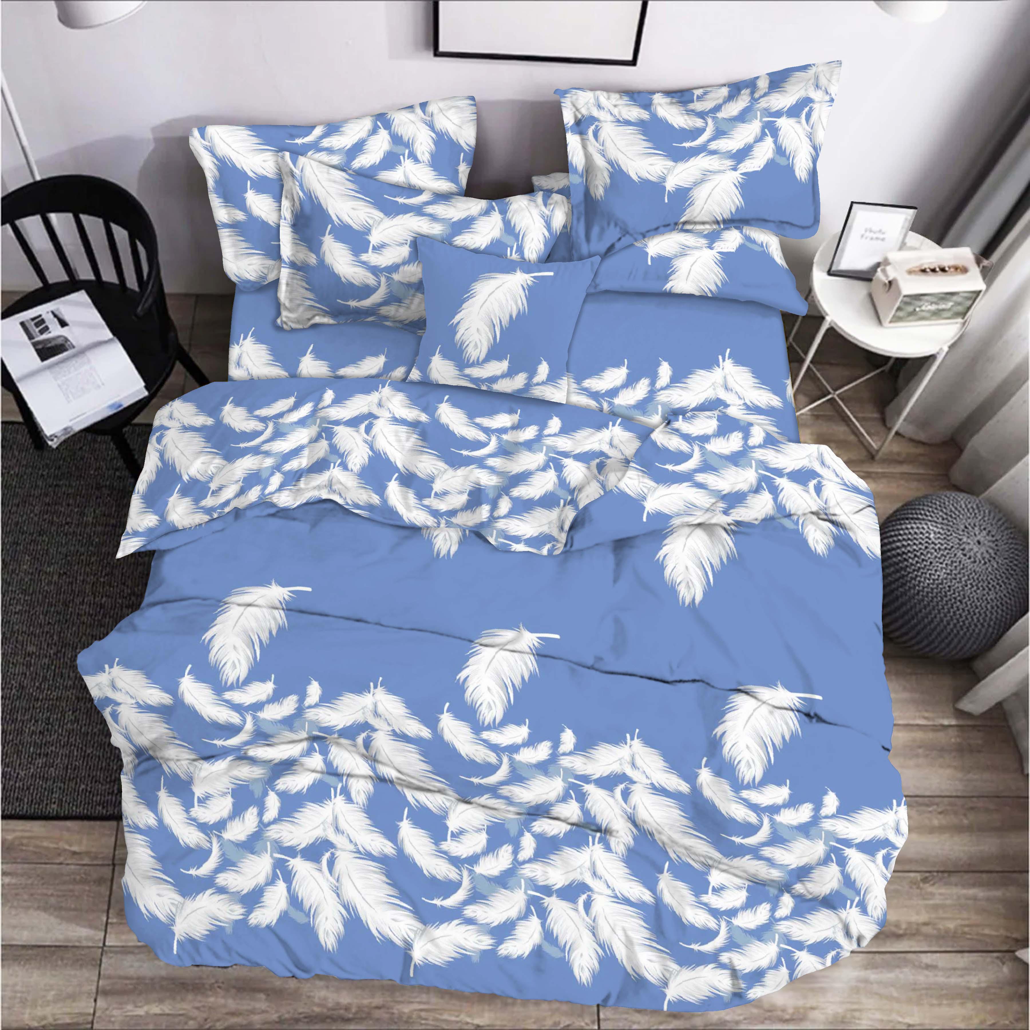 Постельное белье Zastelli Y20933 BLUE бязь евро 200x220см синий