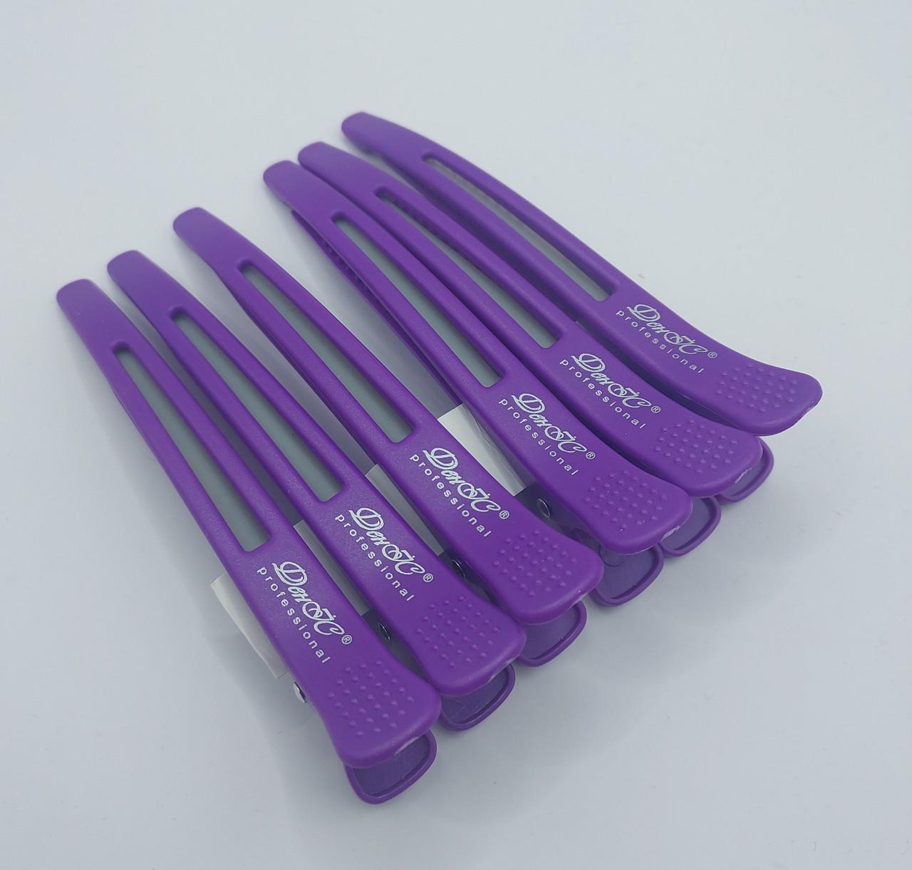 Зажим-Уточка с резинкой для волос ДенІС professional пластик 110 мм Сиреневый (1453071866) - фото 4 Зажим-Уточка с резинкой для волос ДенІС professional пластик 110 мм Сиреневый (1453071866) - фото 4