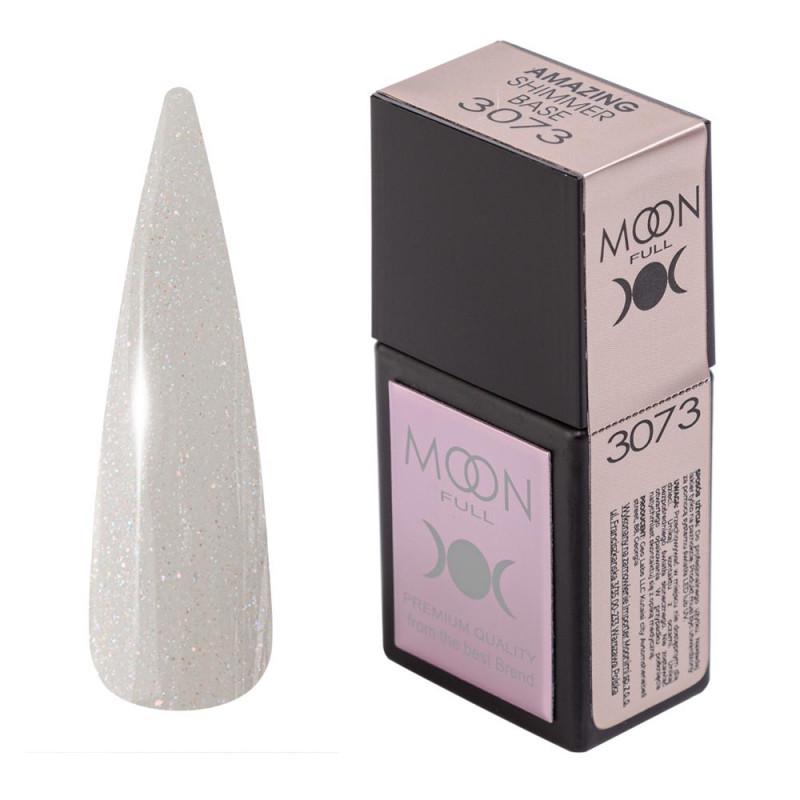 Базовое покрытие цветное с шиммером Moon Full AMAZING Shimmer Base №3073 12 мл