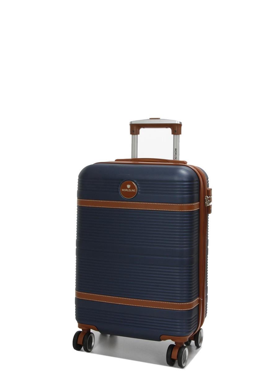 Чемодан ручная кладь Worldline S 55х35х20+5 см 42 л 2,8 кг Синий (629)