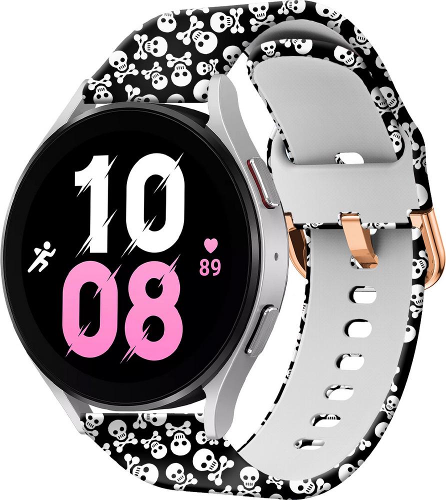 Ремешок Colorful для Galaxy Watch 5 Skull 44 мм Black (29617)