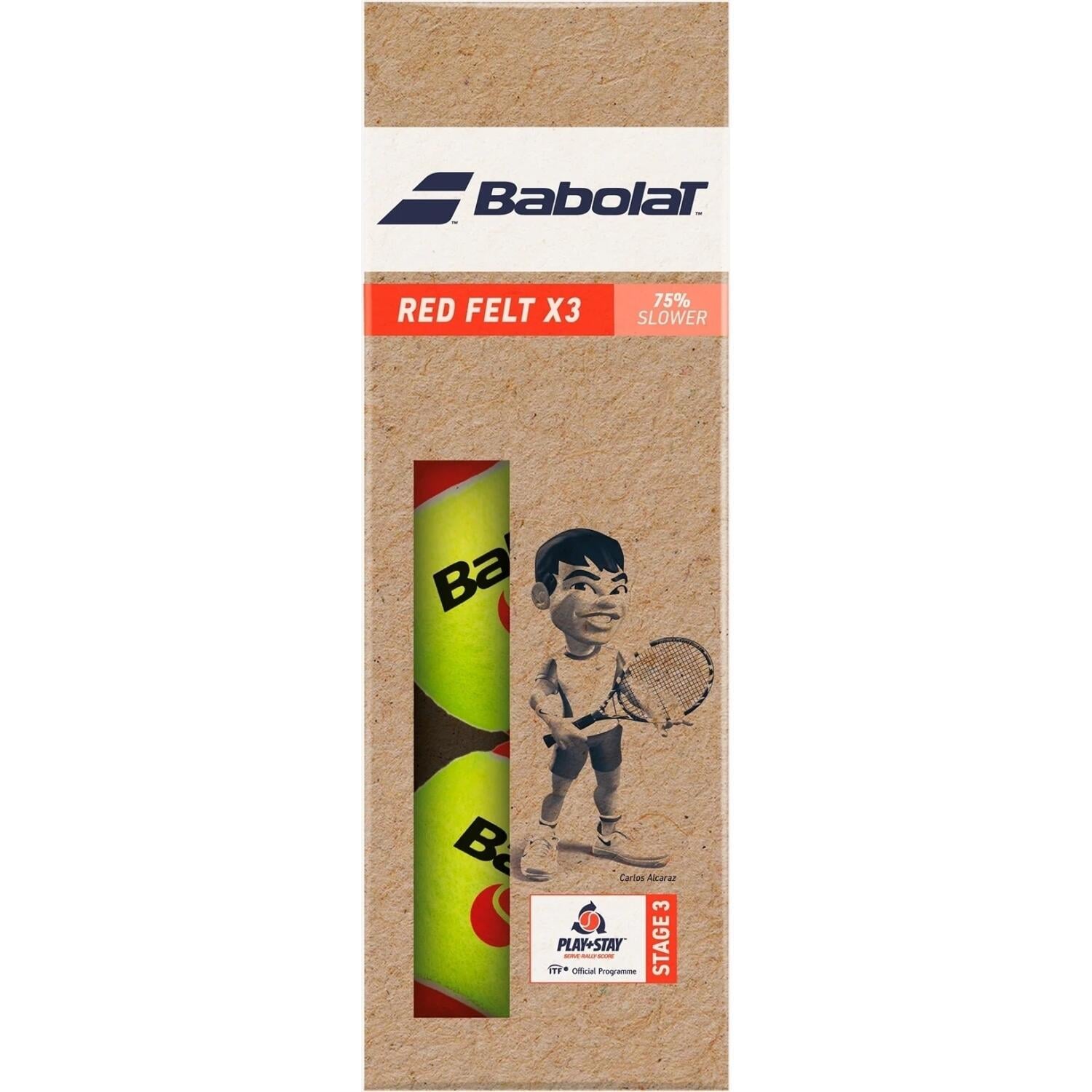 Набор теннисных мячей Babolat RED FELT 3 шт. Желто-красный (501108-113)