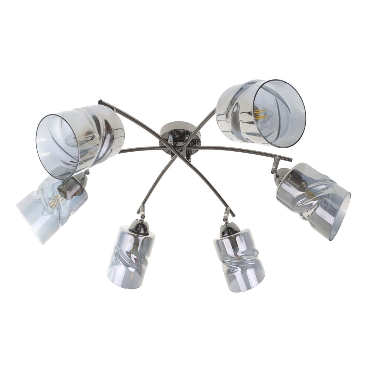 Люстра Brille LK-723S/6 E27 BK+CH 6 лампочок