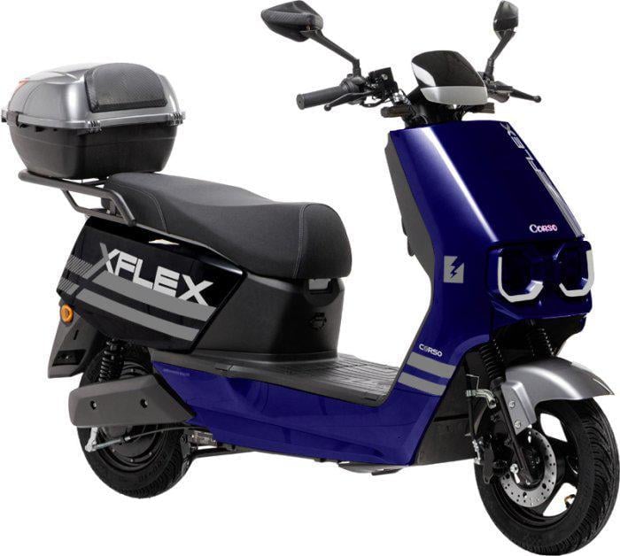 Электроскутер двухместный Corso FLEX 1800W 72V/35Ah Синий