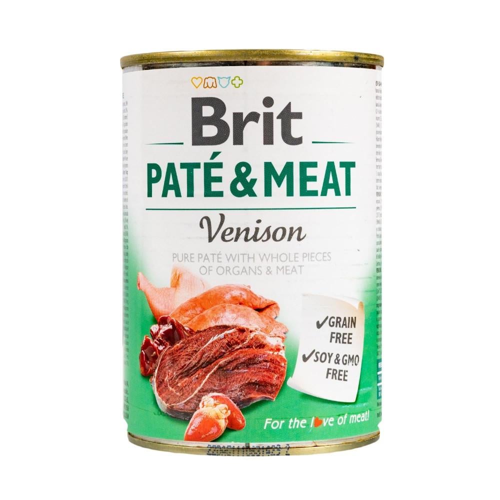 Корм влажный Brit CARE Pate and Meat для взрослых собак с олениной 400 г (8595602530328)