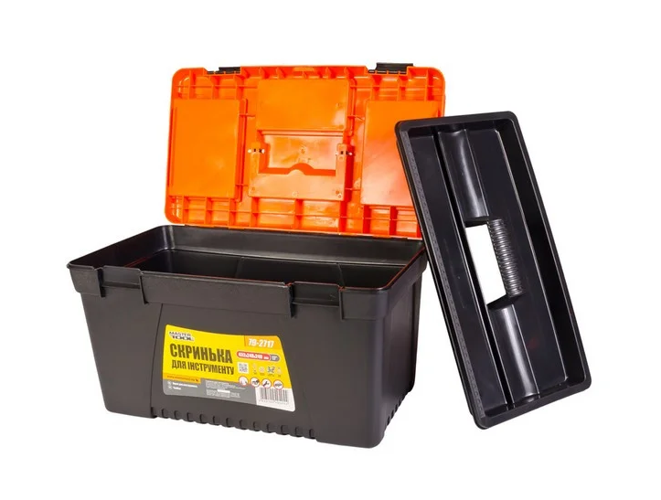 Ящик для инструмента MasterTool 17" 432х248х240 мм с пластиковыми замками (79-2717)