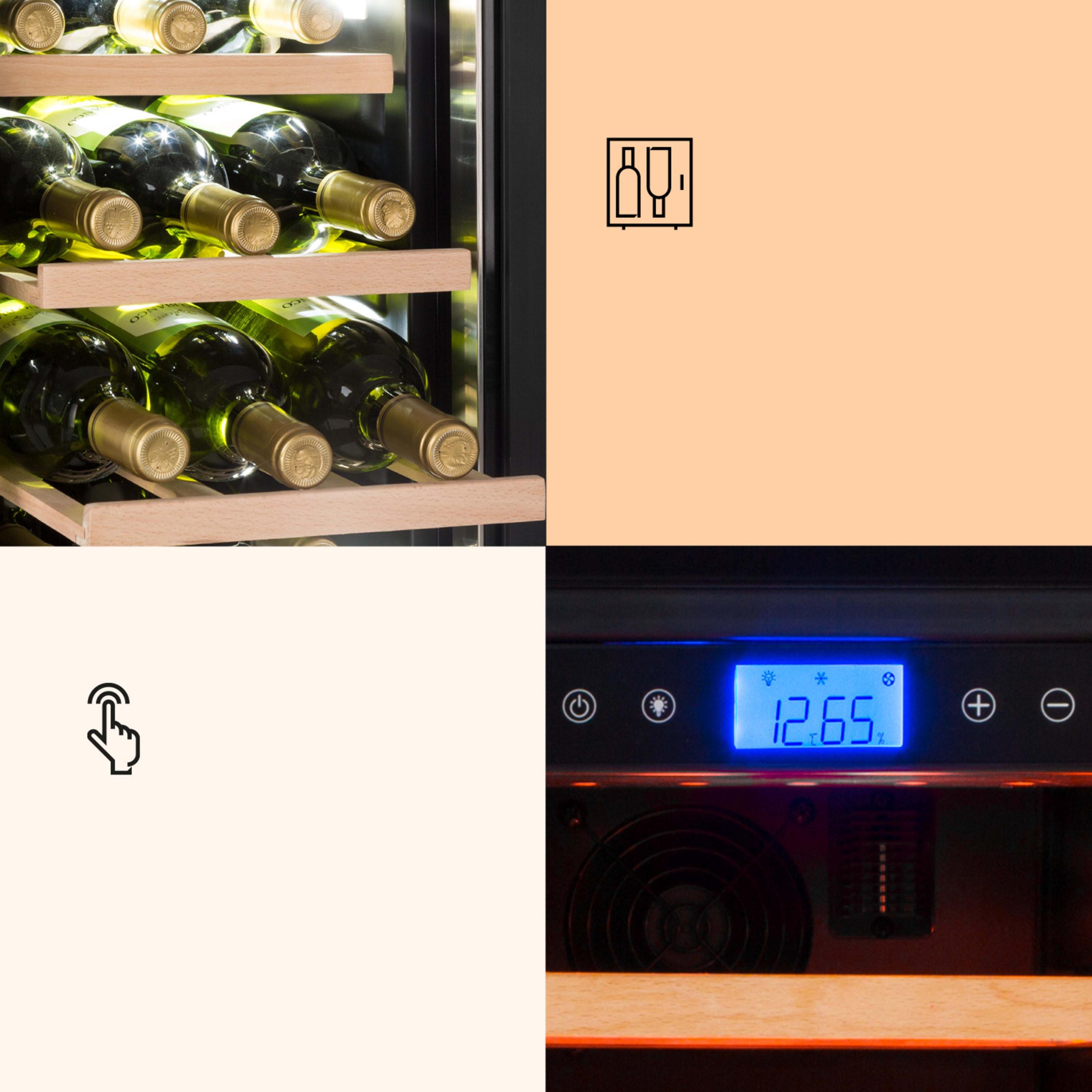 Холодильник для вина KLARSTEIN Vinovilla 42 Twin Duo встроенный 2 зоны (10045904) - фото 6