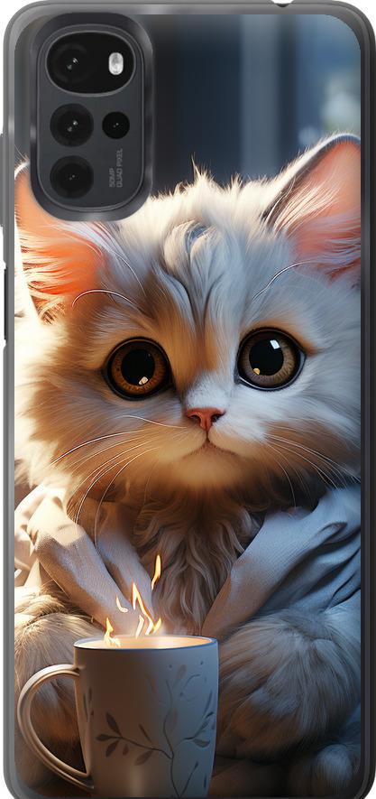 Чехол на Motorola G22 White cat (5646u-2681-42517)