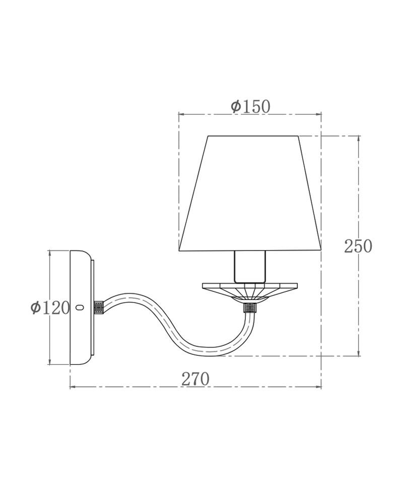 Бра Edlin PL321167W-1 Moren E14 1x12W IP20 Латунний (28118150) - фото 3 Бра Edlin PL321167W-1 Moren E14 1x12W IP20 Латунний (28118150) - фото 3